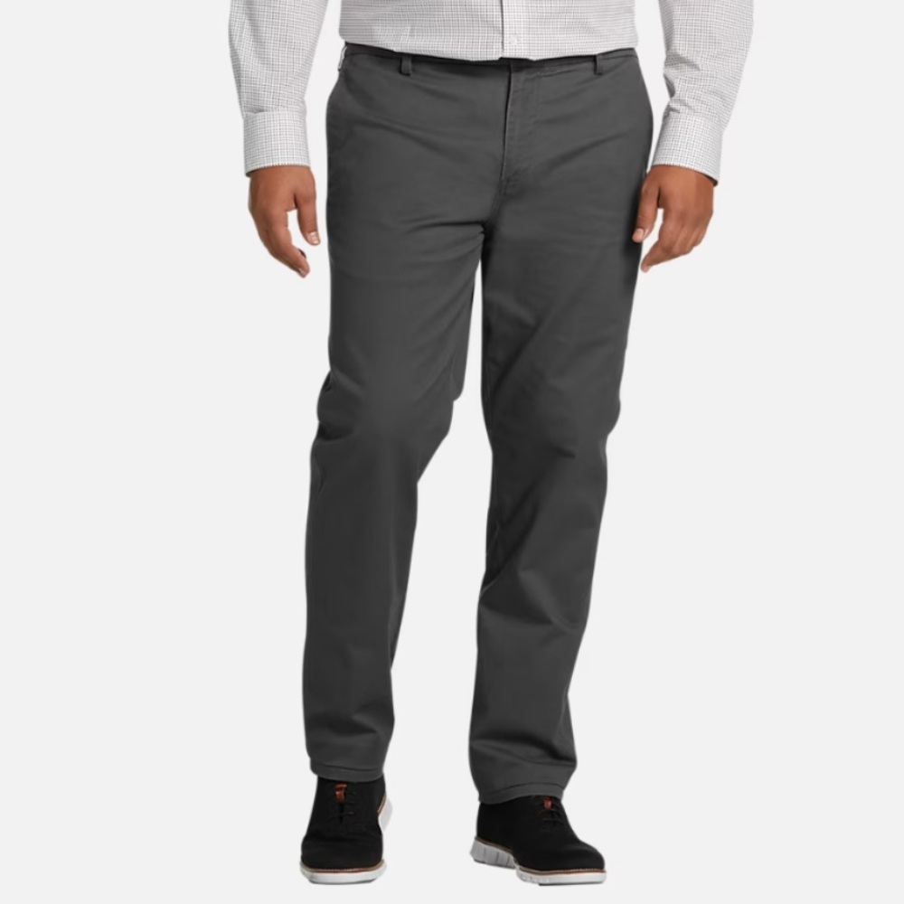 JOSEPH ABBOUD Dark Grey Stretch Pants Flat Front 42x30 $70 cdw EUC